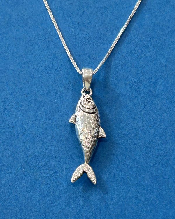 Sterling Silver Fish Pendant and Chain (s)