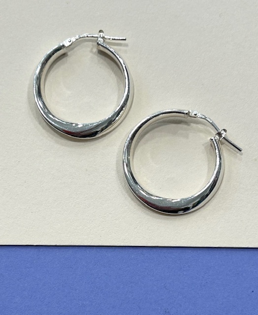 Sterling Silver Hoop Earrings H003 (s)