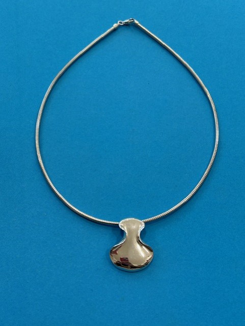 Sterling Silver Statement Omega Necklace NEC004 (s)