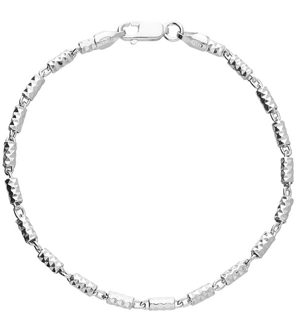 Sterling Silver Cilindri Chain Bracelet