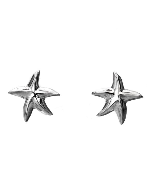 Sterling Silver Starfish Stud Earrings