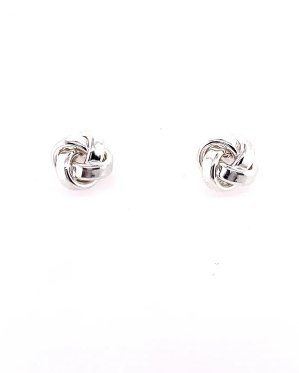 Sterling Silver Knot II Stud Earrings (s)