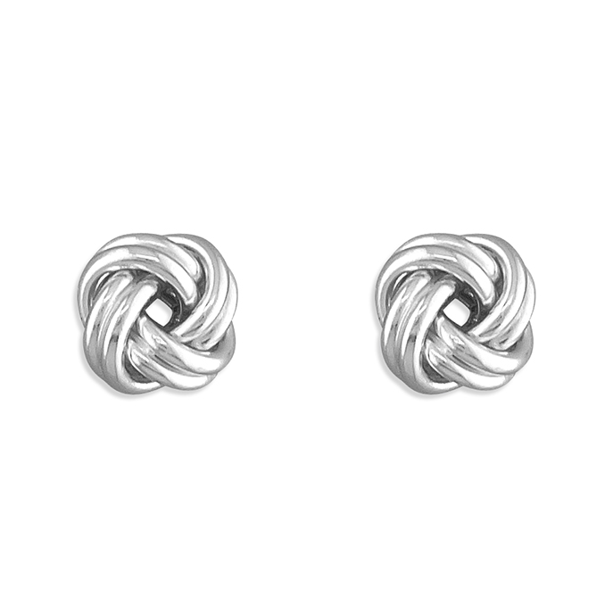 Sterling Silver Knot Stud Earrings (s) - Image 2