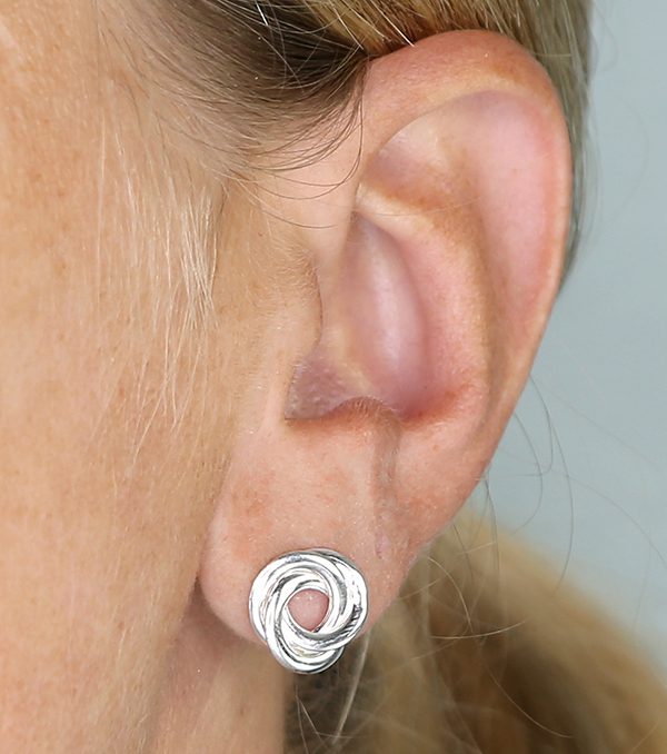 Sterling Silver Knot II Stud Earrings (s)