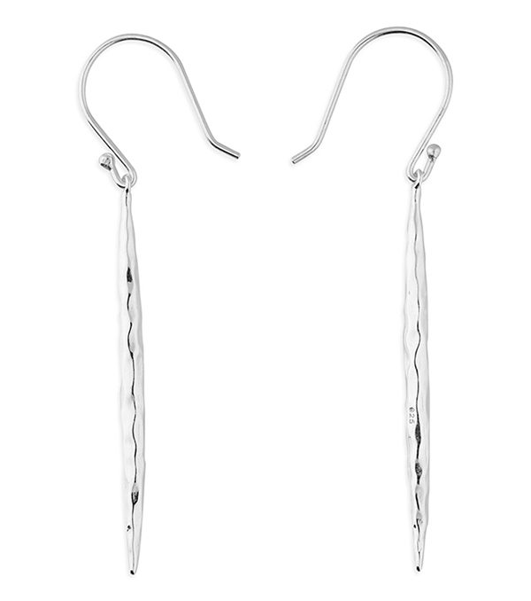 'Icicles' Sterling Silver Hammered Drop Earrings