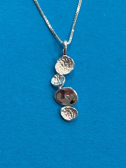 "Stacking Pebbles" Sterling Silver Pendant and Chain (s)