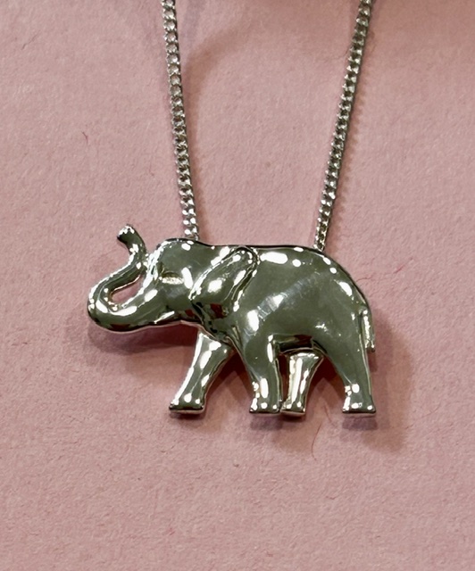 'Out of Africa' Sterling Silver Elephant Pendant and Chain (s) PEN118