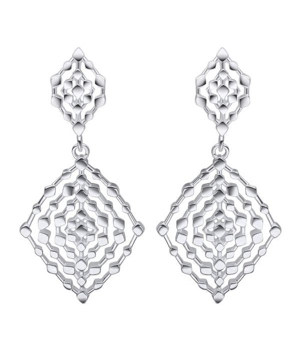 'Morwenna' Sterling Silver Drop Stud Earrings (s)