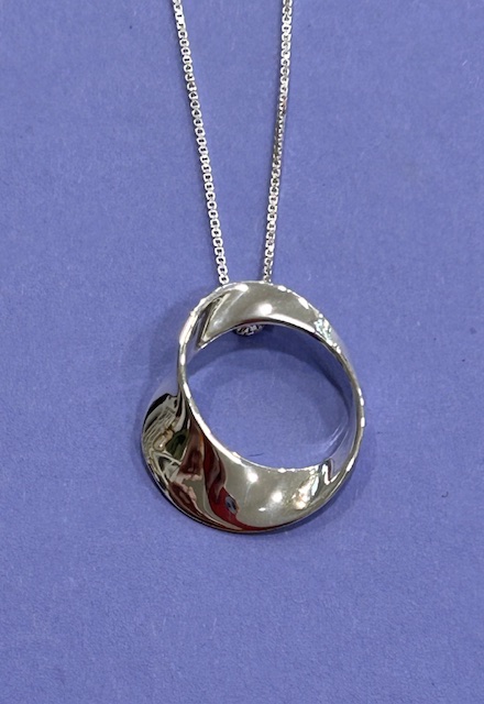 Sterling Silver Mobius Design Pendant and Chain (s)