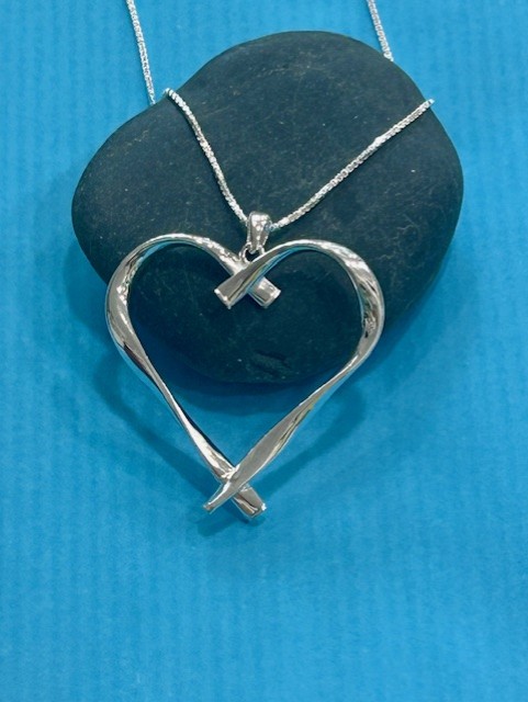 'With An Open Heart' Sterling Silver Pendant and Chain (s)
