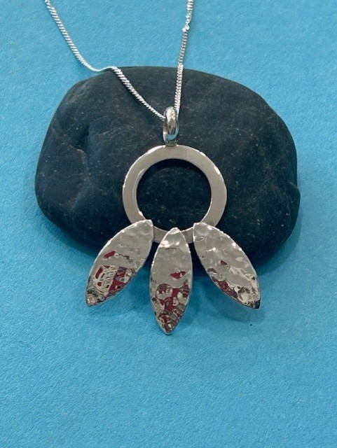 'Amalfi' Hammered Sterling Silver Pendant and Chain (s)