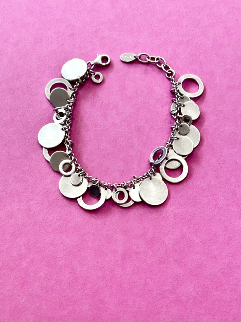 Sterling Silver Fiorelli Multi Discs and Circles Bracelet