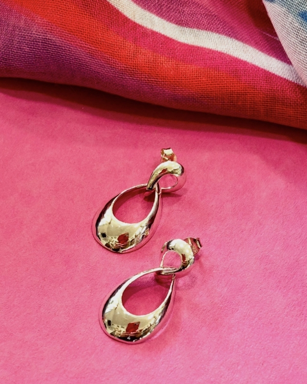 'Carmen' Sterling Silver Drop Stud Earrings (s)
